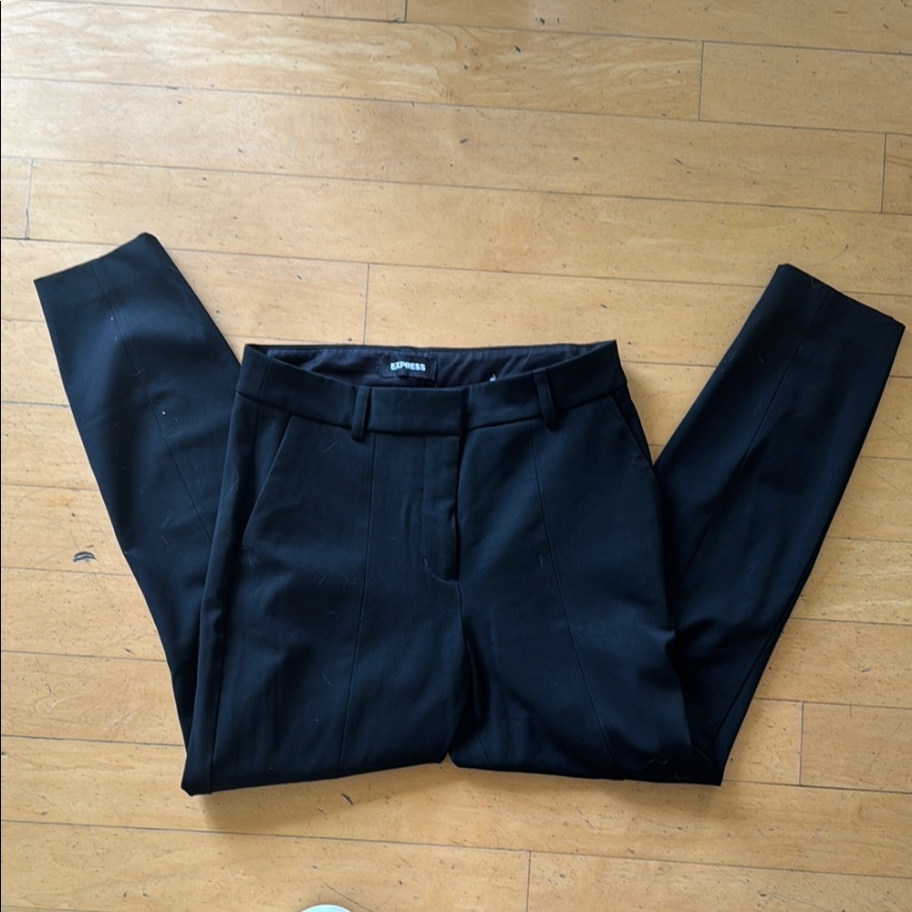 Express Black Stretch High Rise Cropped Pants